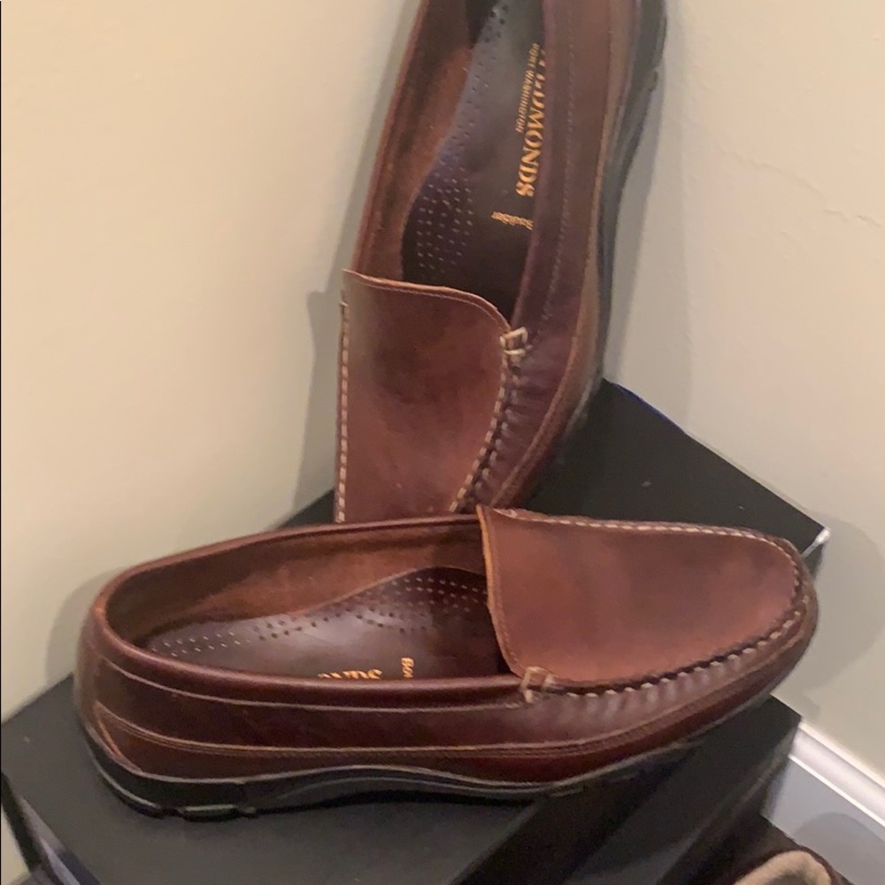 Driving Mocs Allen Edmonds 11 EEE Boulder Brown.